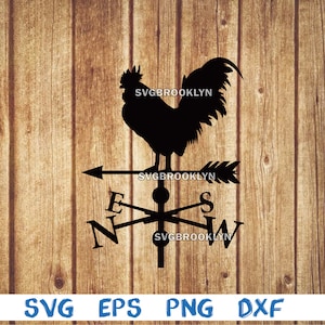 Weather vane, rooster weather vane, rooster, rooster vane, svg, png, eps, dxf, digital file