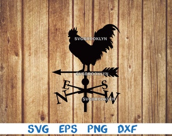 Weather vane, rooster weather vane, rooster, rooster vane, svg, png, eps, dxf, digital file