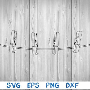 Puede incluir: Un dibujo en blanco y negro de cuatro pinzas para la ropa colgadas en un tendedero. Las pinzas para la ropa están colgadas sobre un fondo de madera.
