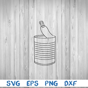 Blik, overzicht, open blik, openen blik, silhouet, beeld, svg, png, eps, dxf, digitaal downloadbestand