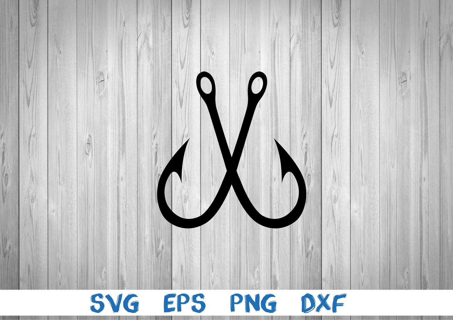 Crossed Fishing Hooks Picture Svg Png Eps Dxf Digital Etsy New Zealand