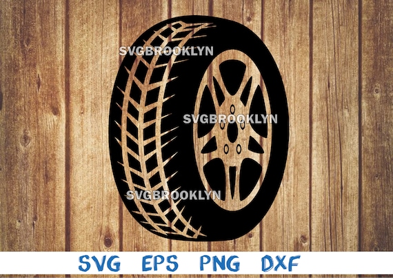 Tire Car Tire Wheel Rim Svg Png Eps Dxf Digital Cricut - Etsy