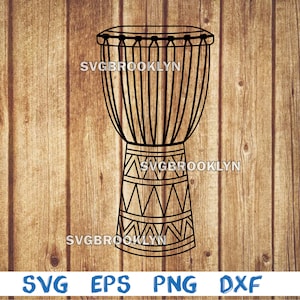 Djembe, Umriss, afrikanische Trommel, jembe, Bild, svg, png, eps, dxf, digitale Datei