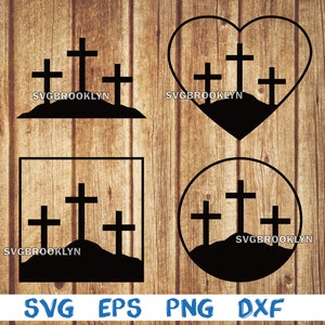 Calvary crosses, three crosses, cross, svg, png, eps, dxf, digital file