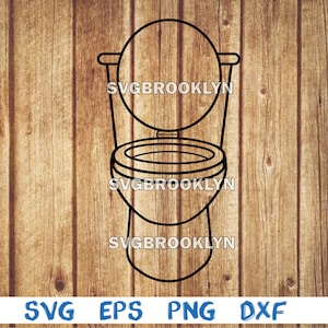 Toilet, toiletpot, omtrek, foto, silhouet, svg, png, eps, dxf, digitaal cricut bestand