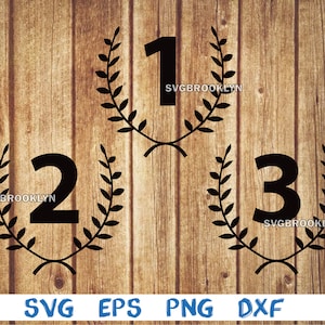 Place symbol, award symbol, winner, laurel, first symbol, svg, png, eps, dxf, digital file