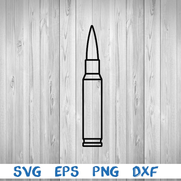 Bullet, silhouette, picture, svg, png, eps, dxf, digital download file