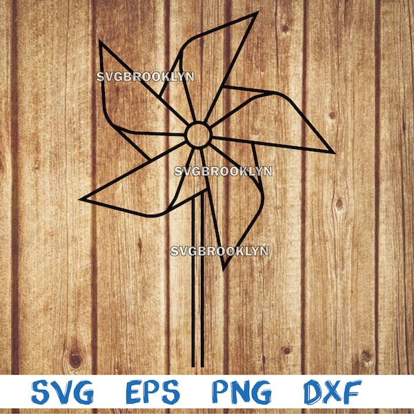 Pinwheel, outline, svg, png, eps, dxf, digital file