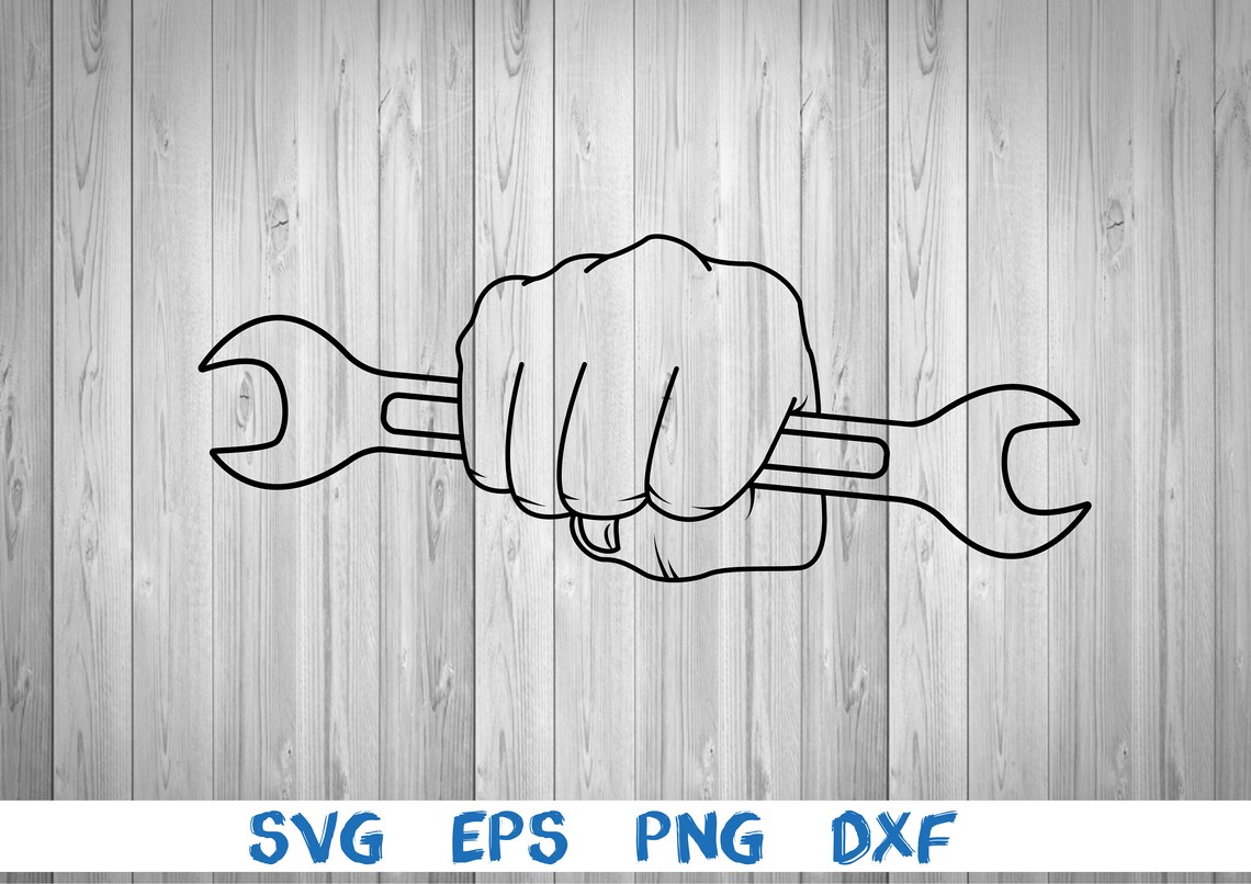 Hand Holding Wrench Tool Repair Icon Spanner Icon Etsy