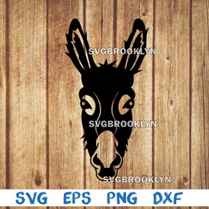Esel, Eselkopf, Esel gesicht, Bild, Silhouette, svg, png, eps, dxf, digitaler Download Datei