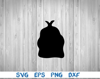Soppåse, sopsäck, silhuett, bild, svg, png, eps, dxf, digital nedladdningsfil