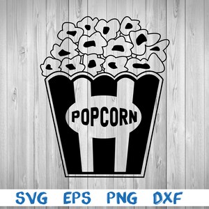 Popcorn, popcorn in striped tub, picture, svg, png, eps, dxf,  digital cricut file