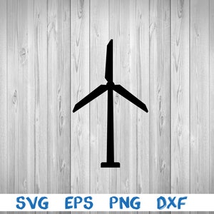Wind turbine, windmill, silhouette, picture, svg, png, eps, dxf, digital download file