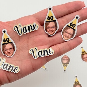 Custom Face Photo Confetti: Personalized Birthday Party Decor
