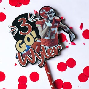 Custom American Football Cake Topper: Sports Birthday Decor