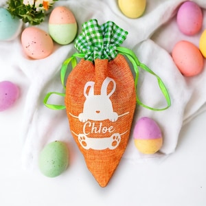 Personalized Easter Carrot Treat Bag: Kids Easter Gift