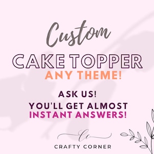 Personalized Cake Topper: Custom Cardboard Cake Decoration