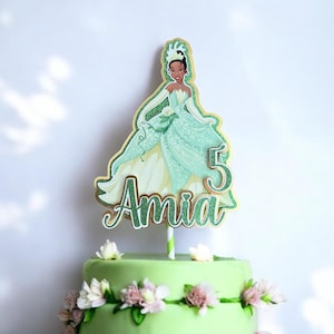 Custom Princess Tiana Cake Topper: Birthday Party Decoration