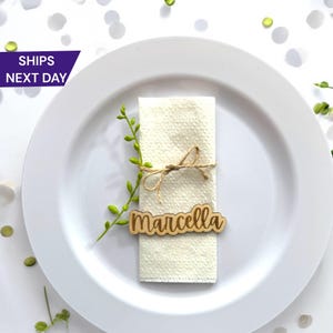 Placa de madera personalizada Decoración de mesa de aniversario personalizada Etiquetas de nombre Tarjetas de lugar de boda