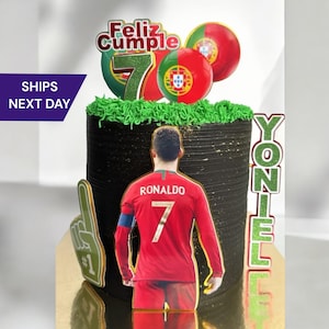 Soccer Cake topper, Ronaldo Cake topper, Ronaldo Birthday Party, Soccer Party,  Soccer Birthday, Football cake topper, Sports Cake topper