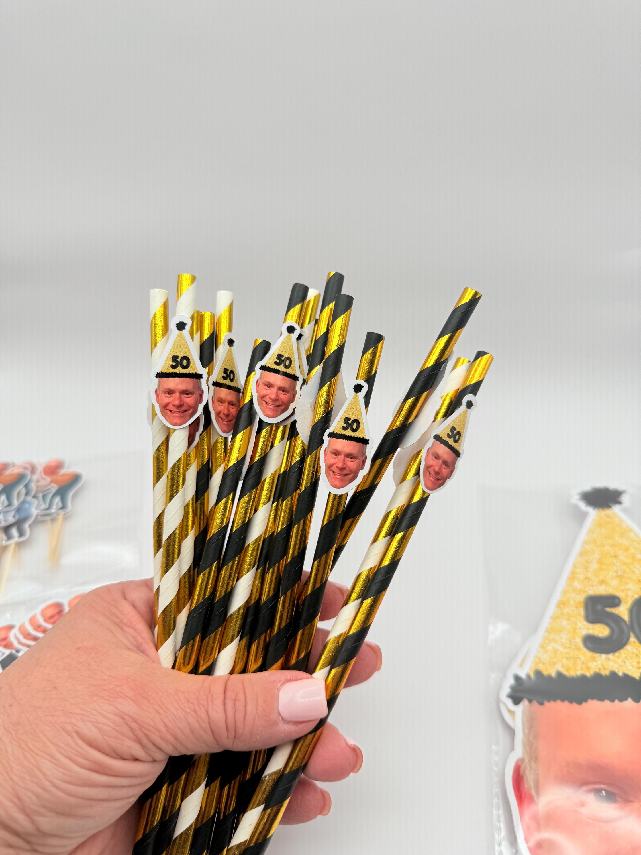 Custom Face on a Stick: Face or Head Cutouts Photo Paper Birthday Party ...