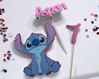 Inspired by Stitch Cake toppers, Stitch Birthday Party, Stitch Party decor, Hawaiian Party decor