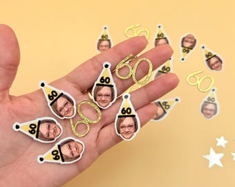 Custom Face Confetti - Personalized Face Birthday confetti - Photo confetti for Birthday Decor