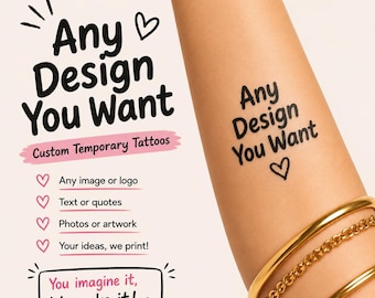 Custom Temporary Tattoos | Personalized Logo, Photo, Text Designs