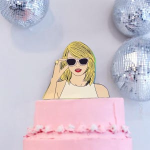 Custom Inspired by Taylor Pop Singer Cake topper, Any Singer Cake decorations, T Swift Birthday Cake Topper, Eras Party Decor