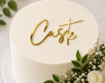 Custom Acrylic Cake Topper Personalized Name Birthday Anniversary Milestone Decoration