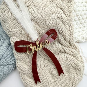 Personalized Acrylic Christmas Ornament: Custom Name Tag, Holiday Keepsake