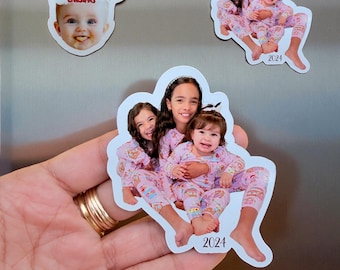 Personalisierter Magnet mit Fotoausschnitt für den Kühlschrank | Individuelles Kühlschrankbild | Baby- oder Haustiergesicht