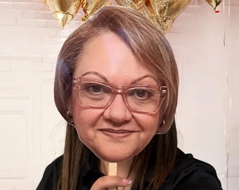 Custom Face on a Stick: Photo Paper Birthday Party Prop