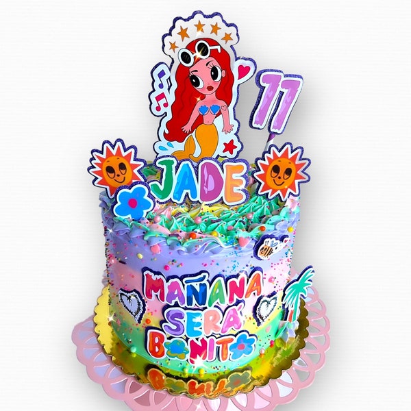 Décoration de gâteau Karol G, musique reggaeton, décoration de gâteau d'anniversaire, fête à thème musical, décoration de gâteau Karol G, thème de la musique reggaeton