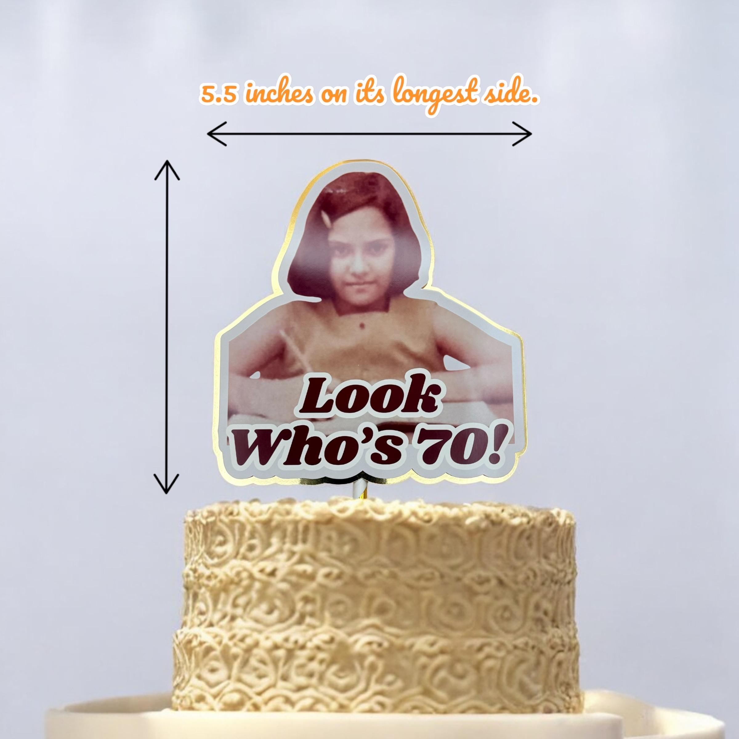 Personalized Photo Cake Topper: Custom Image Birthday Party Decoration ...