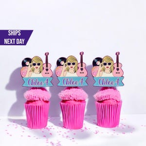 Custom Inspired by Taylor Cupcake topper, In my Birthday Era, Any singer Party decor,  Eras Birthday party, Eras birthday cake decor