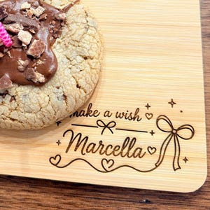 Personalized Birthday Dessert Board | Engraved Bamboo Keepsake Tray