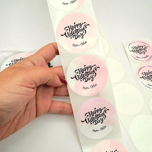 Aangepaste Valentijnsstickers met naam Ideaal voor in de klas Uitwisseling Valentijnsstickers voor kinderen voor goodiebags Valentijnsstickers voor feestartikelen