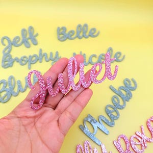 Custom Glitter Acrylic Name Place Card – Wedding Table Setting image 5