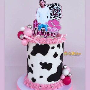 Custom Wallen Cake Topper Cowgirl Country Music Cake Topper - Rustic Western Birthday Decor - Personalized Cowgirl  Topper