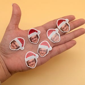 Confeti navideño personalizado con caras: decoración navideña con foto personalizada