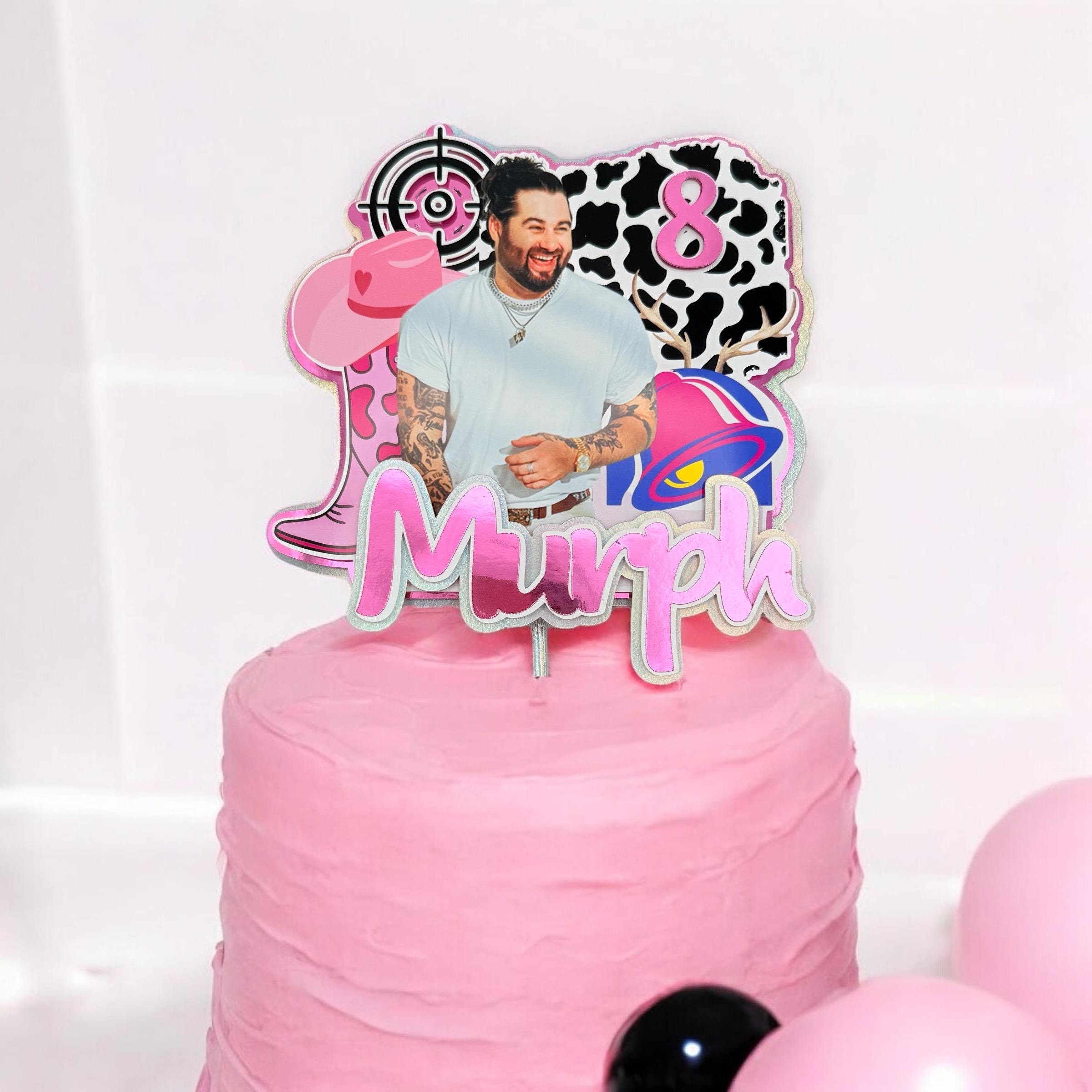 Custom Country Singer Cake Topper: Rustic Western Birthday Decor