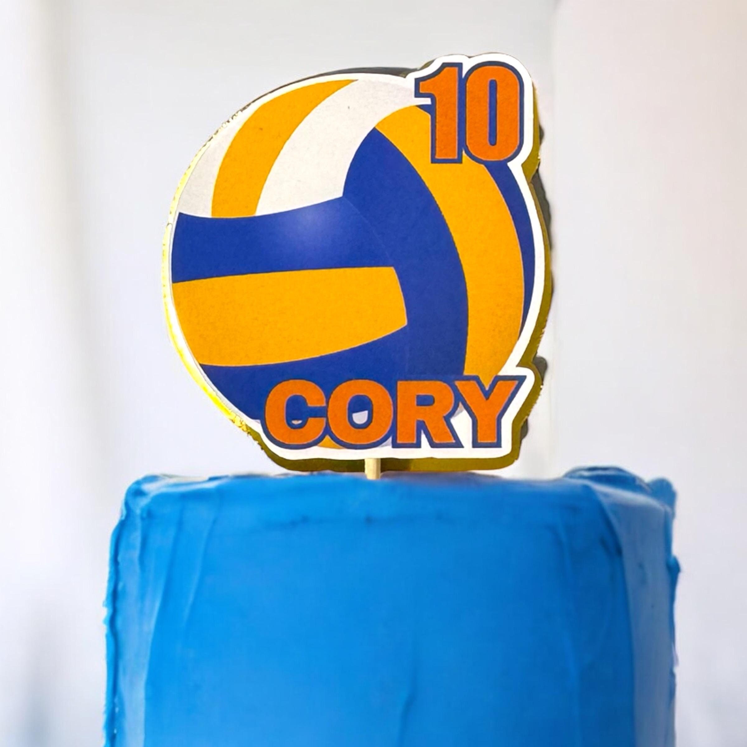 Custom Volleyball Cake topper for Boys  Volleyball Birthday, Volleyball Party, Volleyball Theme Party, Sports Birthday, Volleyball fan boy