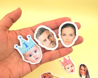 Confeti personalizado con foto de rostro de 5 cm: Decoración personalizada para fiestas de cumpleaños