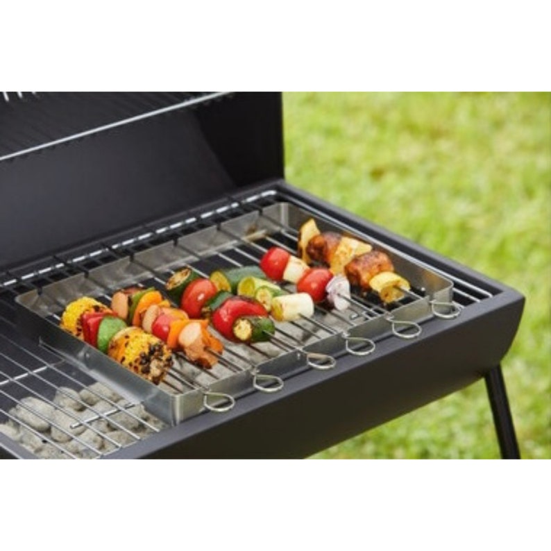 Barbecue Grill Skewer Set BBQ Metal Skewers for Grilling 6 Etsy UK