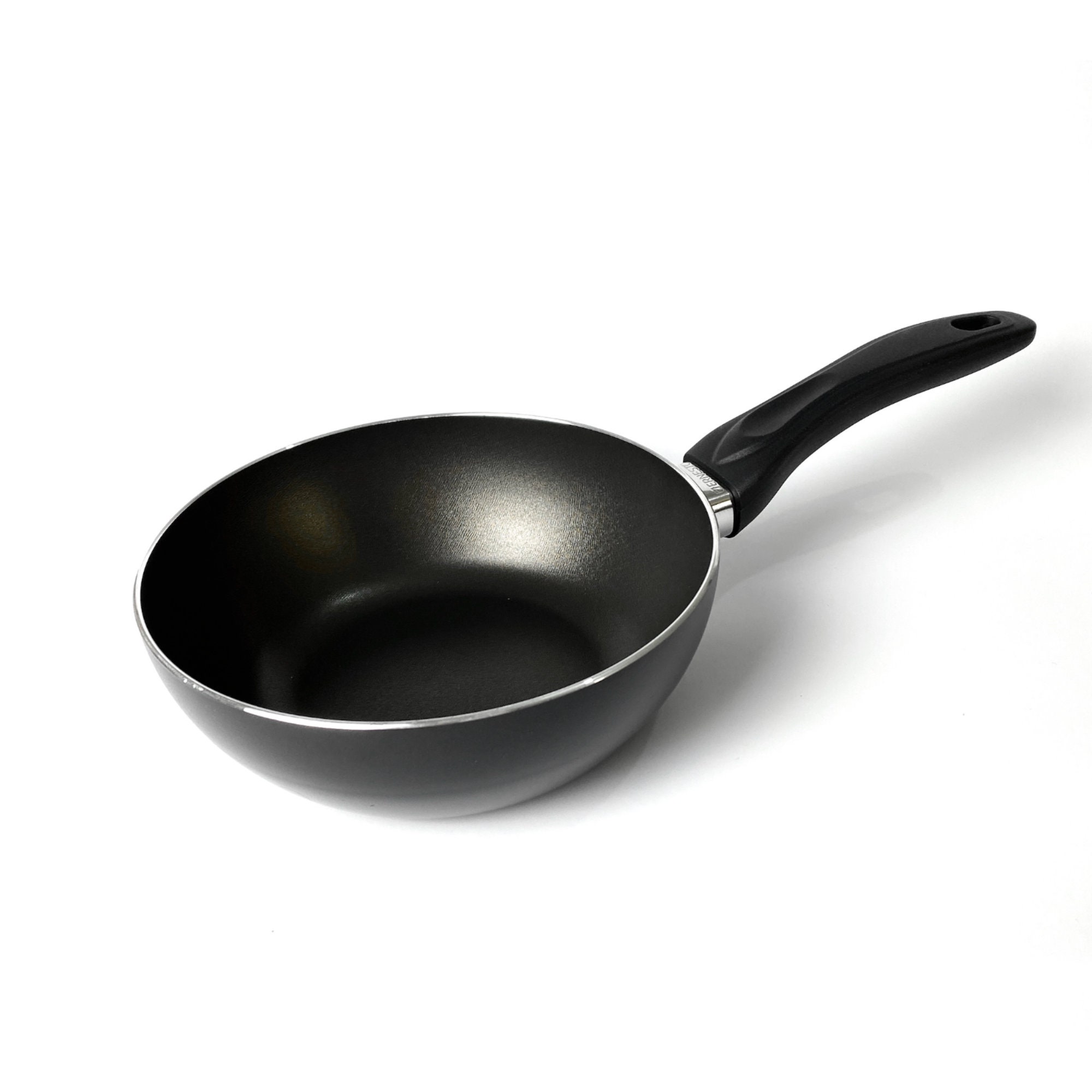 Mini Wok Padella antiaderente in alluminio 18 cm Cucina Wok piccolo Nero -   Italia