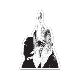 Autocollant noir et blanc de poulet, autocollant, autocollant de poulet, autocollant noir et blanc, autocollant découpé, autocollant de fond blanc