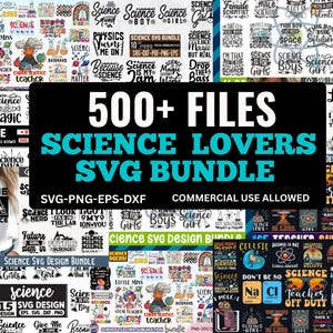科学系SVGメガバンドル｜500デザイン｜科学好き、化学、生物学、物理学の名言＆オタク系SVG
