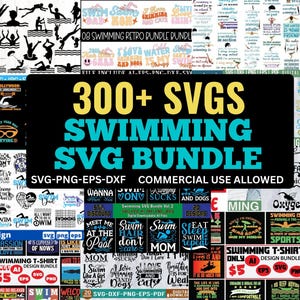 Simning SVG Mega Bundle | 300 designer | Simmarsilhuetter, simmamma, tränare, lagcitat