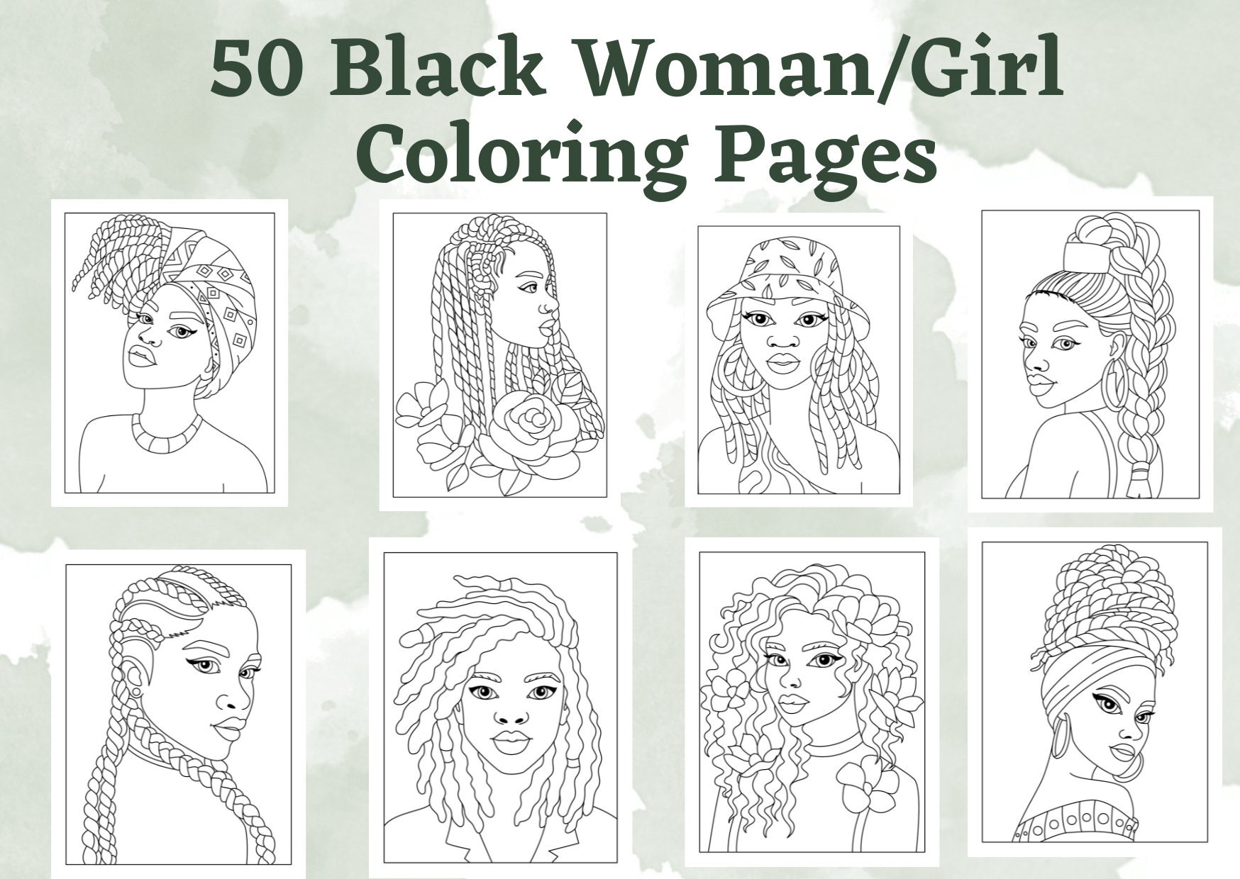 Black Women Portraits Coloring Book For Adults: Black Beauty Images  Coloring Books For Women, Adult Coloring Books For Women, Black Magic  Coloring  Books, Black Girl Coloring Books For Adults. by Dela